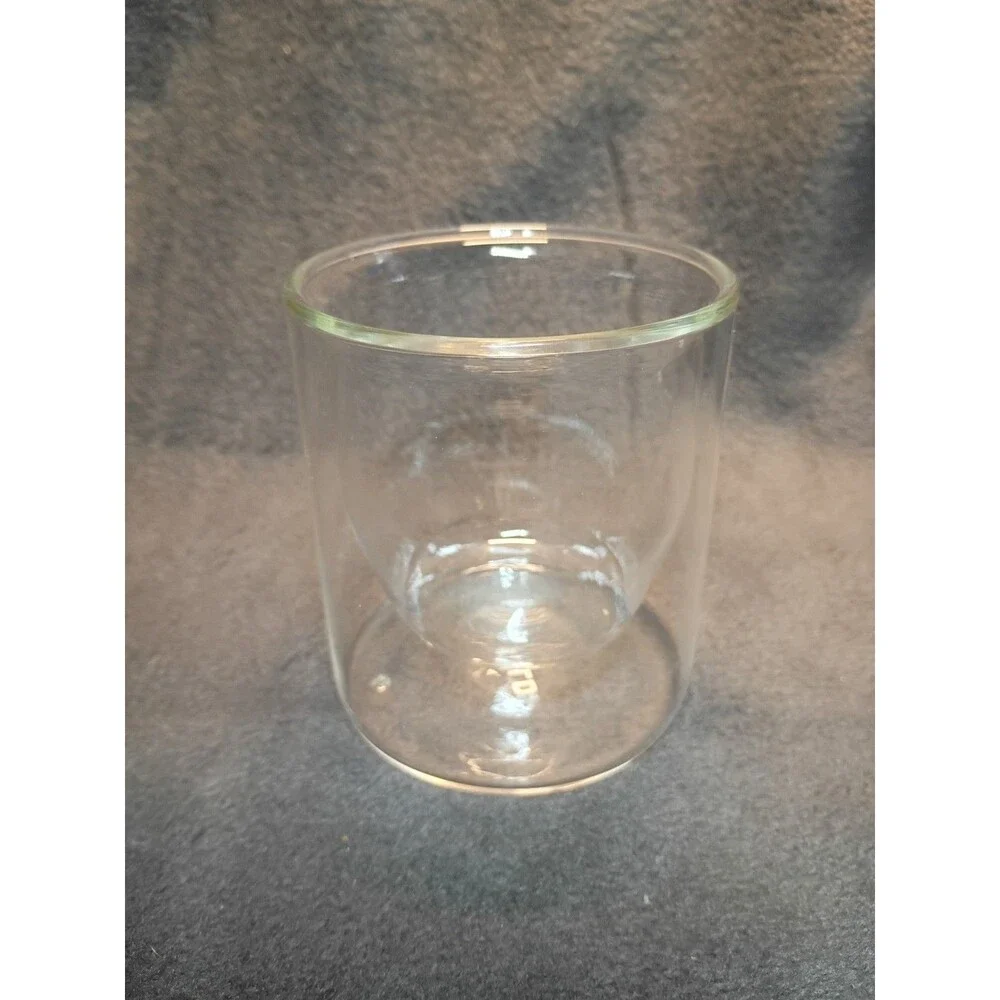 Set of 2 Yield Double Wall Borosilicate Glasses 6oz Insulated Coffee Tea Cups